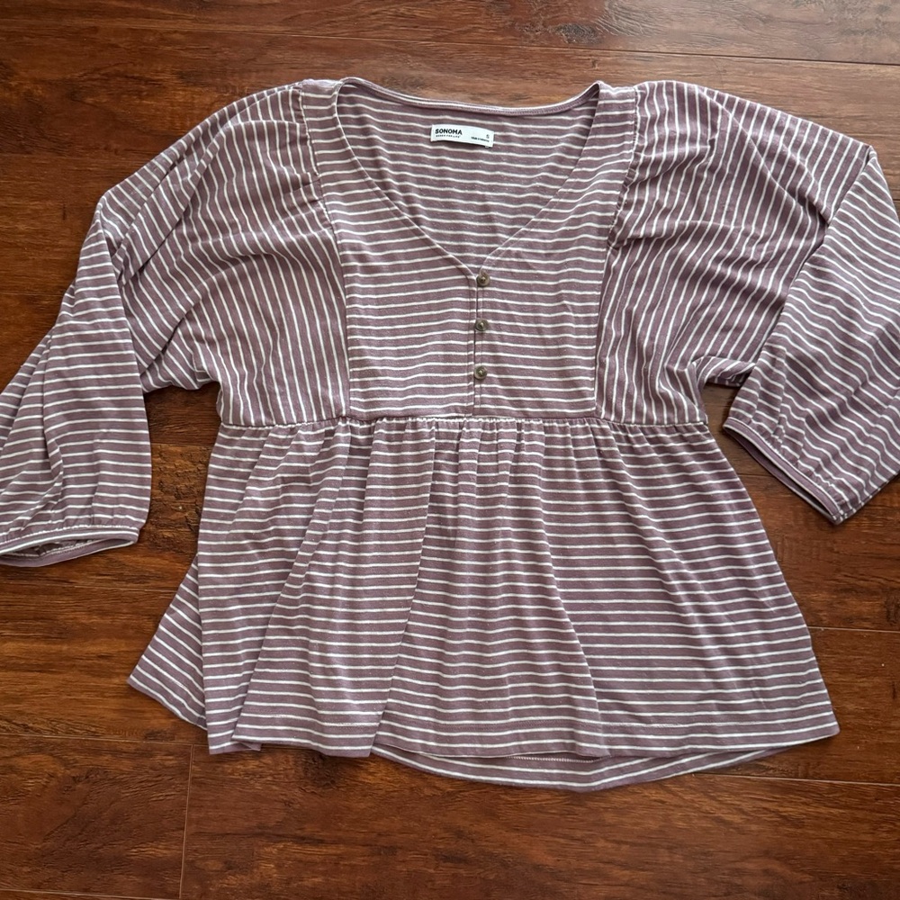 Nwt Sonoma Peplum Top sz S